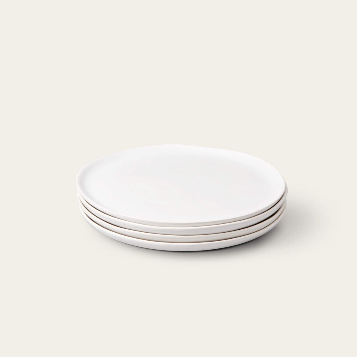 Lunch plates dinnerware by Fable Home, shown in a speckledwhite finish. – #speckledwhite